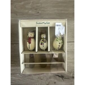 ONEIDA Snowmates, Set Of Three‎ Jolly Christmas Snowmen, Cheese Spreader.